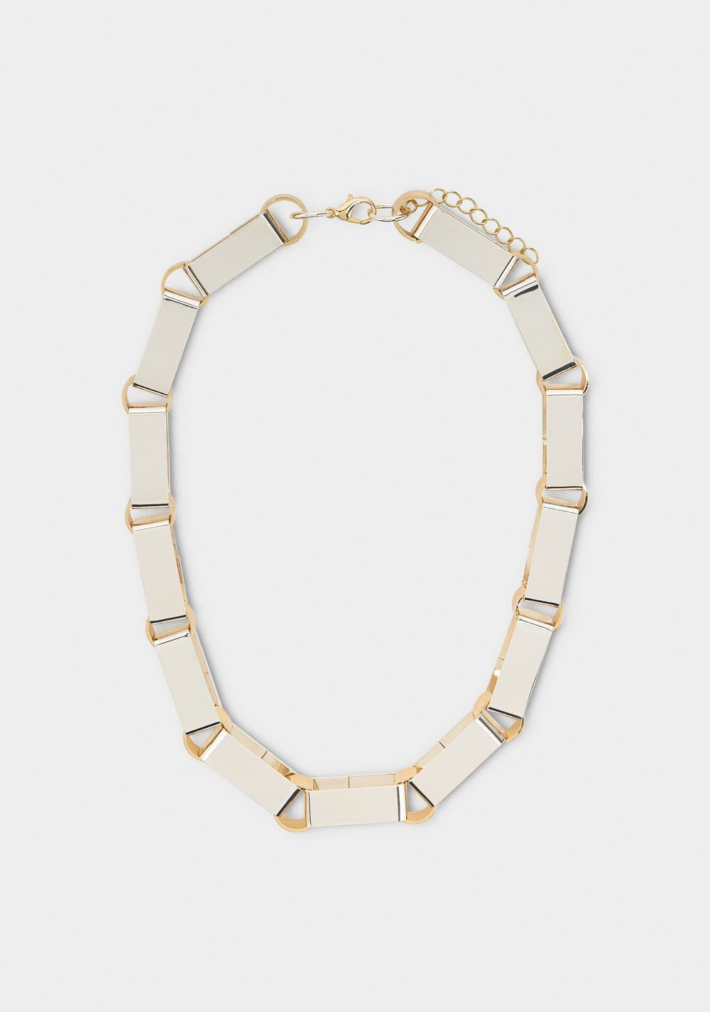 Collar Corto Bicolor con Eslabones Largos Parfois