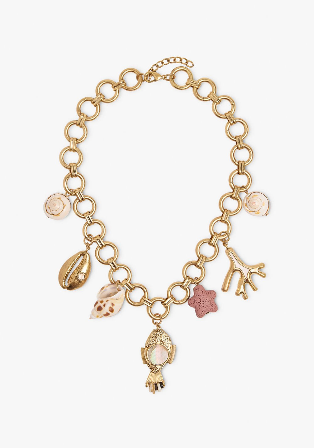 Collar Corto de Eslabones con Motivos Marinos Parfois Imagen Principal