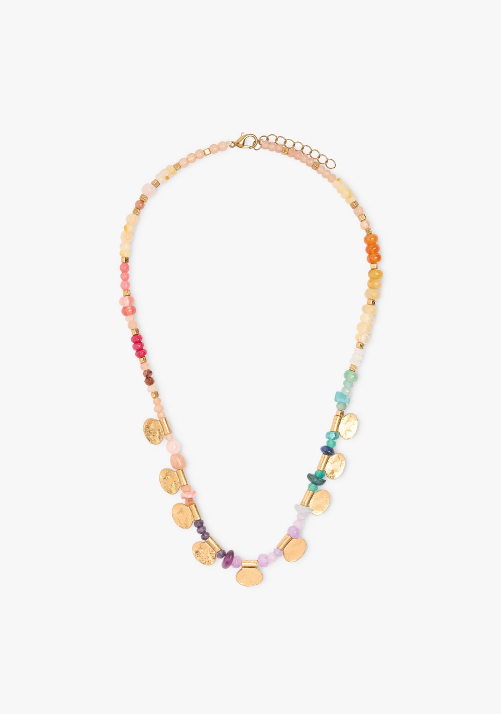 Collar Corto Multicolor con Piedras y Medallas Parfois Imagen Principal