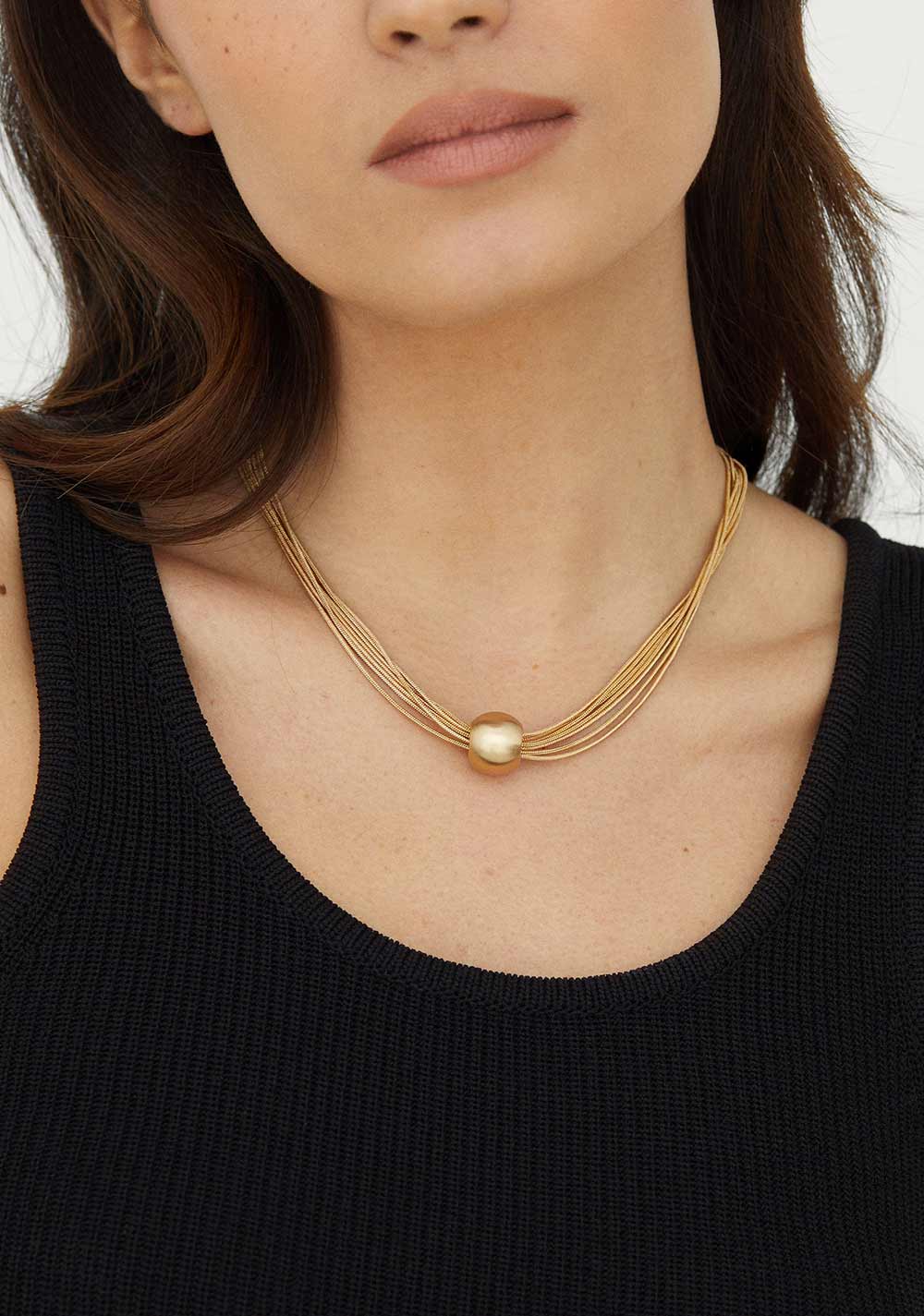 Collar Corto Plateado Parfois 3
