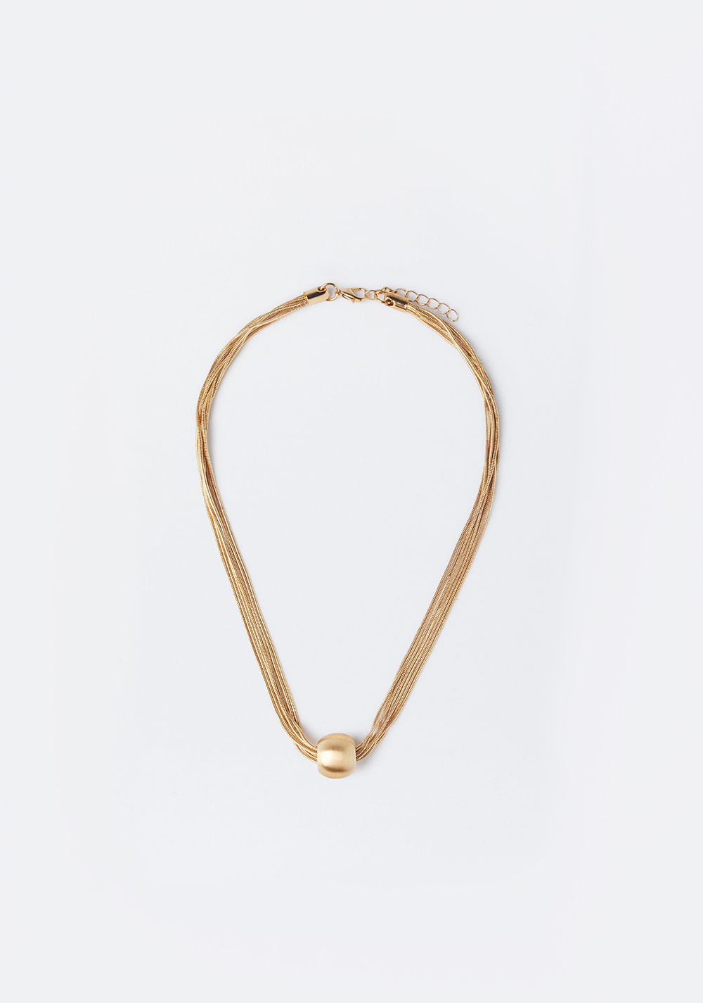 Collar Corto Plateado Parfois