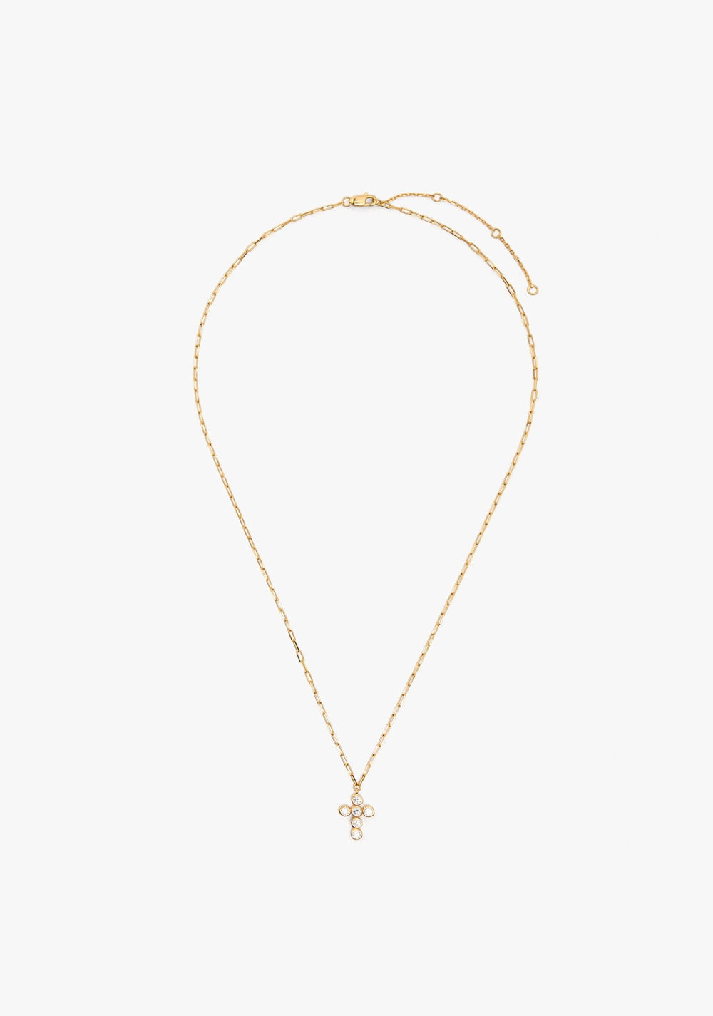 Collar Cruz con Circonitas Baño de Oro 18k Parfois Imagen Principal