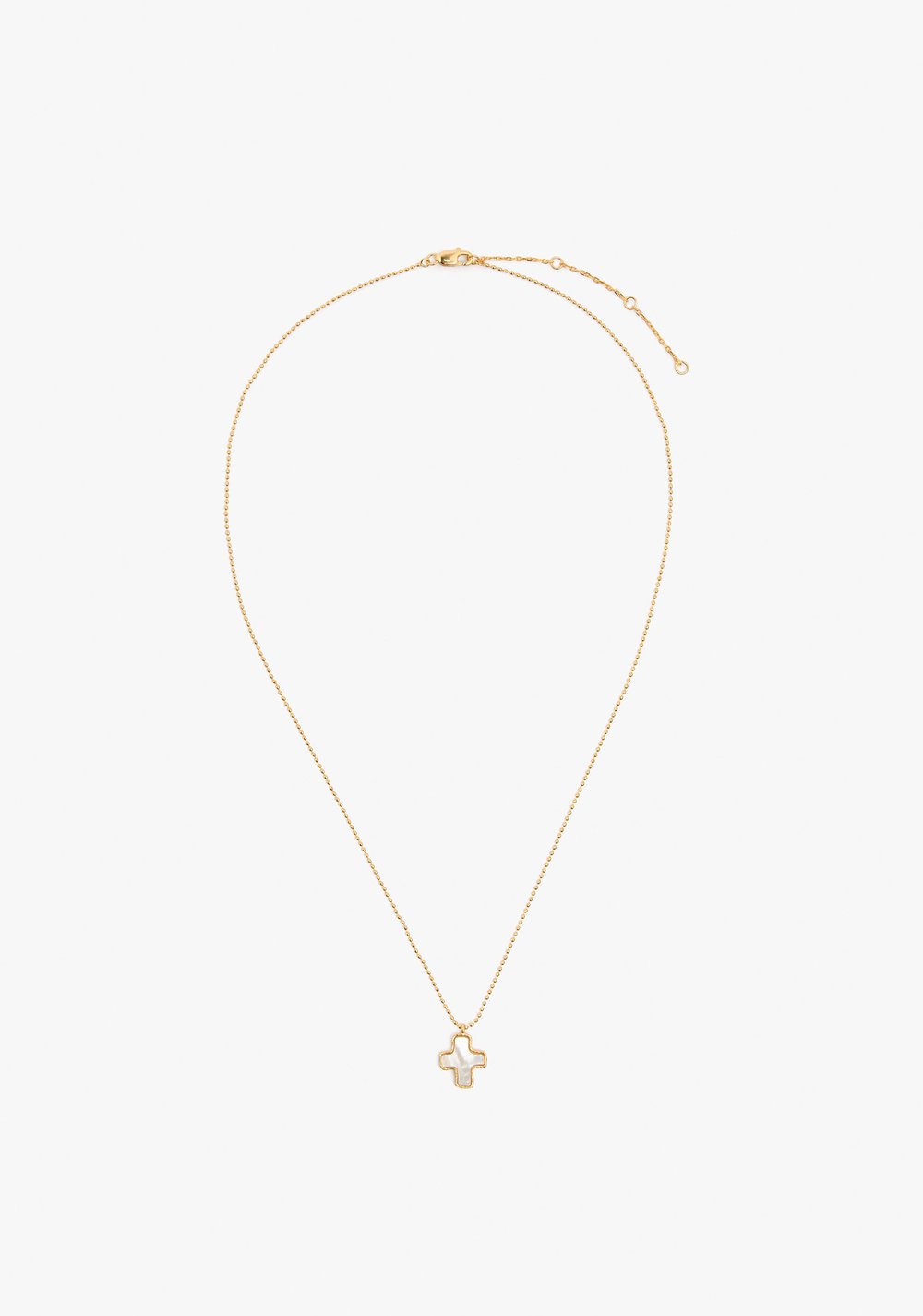 Collar con Cruz Perla Baño de Oro 18k Parfois 3
