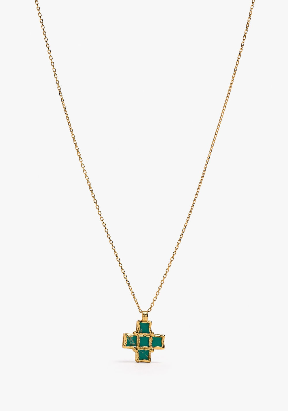 Collar Cruz con Piedras Baño de Oro Parfois 3