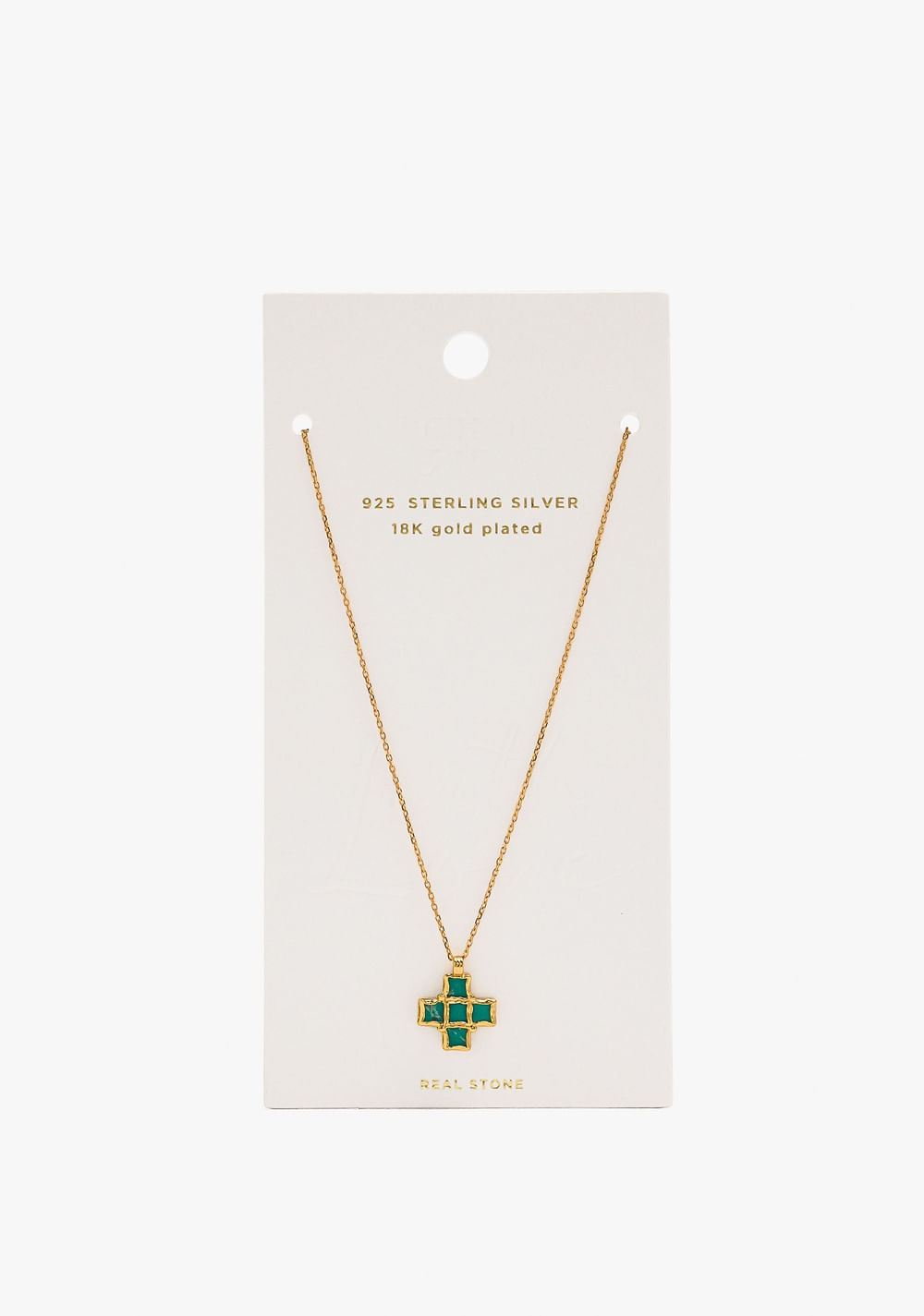 Collar Cruz con Piedras Baño de Oro Parfois 5