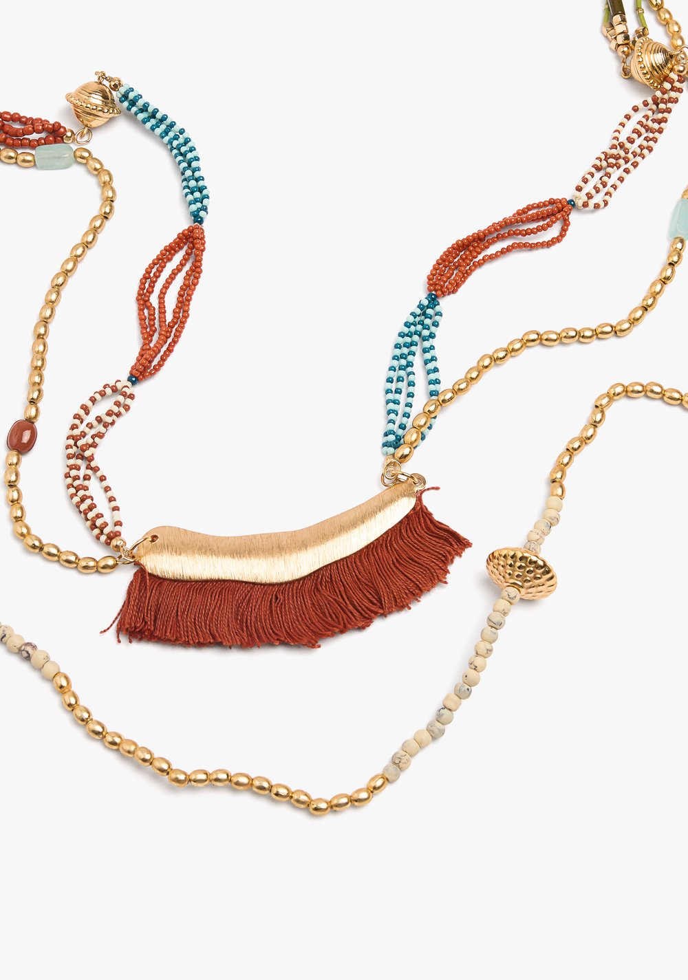 Collar con Cuentas de Arcilla y Vidrio Parfois 3