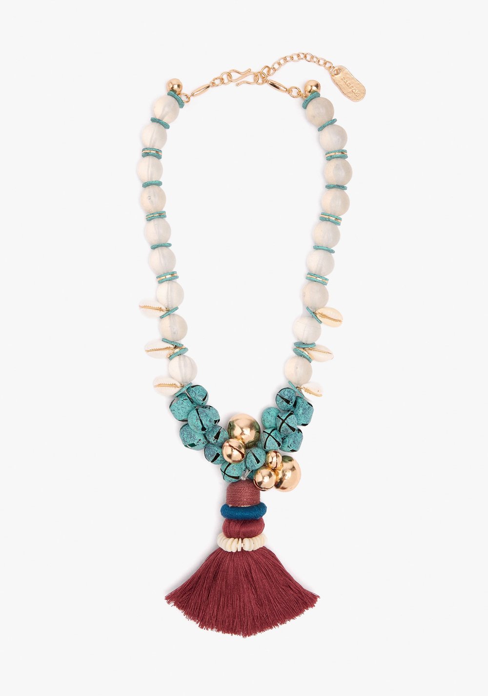 Collar Cuentas de Vidrio y Conchas con Cascabeles Parfois