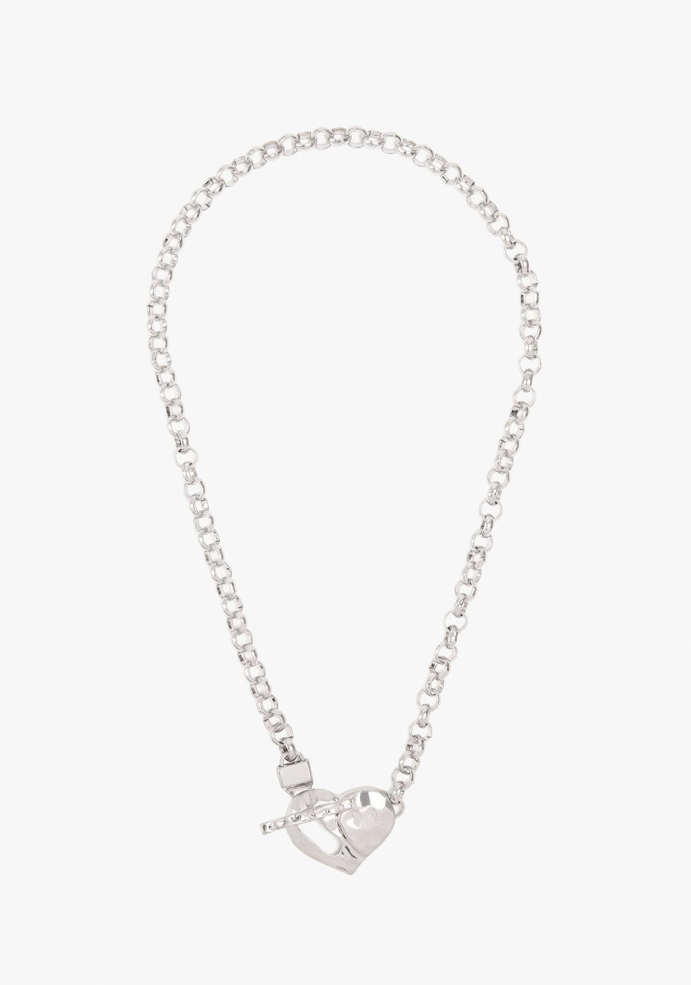 Collar de Eslabones con Colgante de Corazón Parfois Imagen Principal
