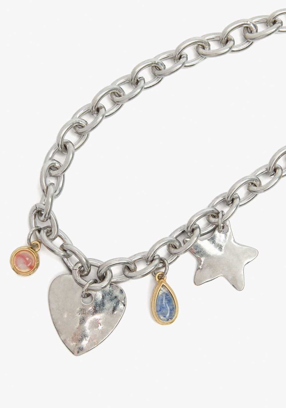 Collar de Eslabones con Piedras y Charms Parfois 3