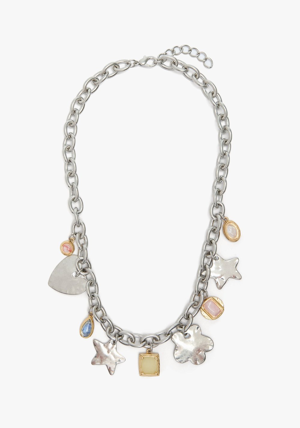 Collar de Eslabones con Piedras y Charms Parfois Imagen Principal