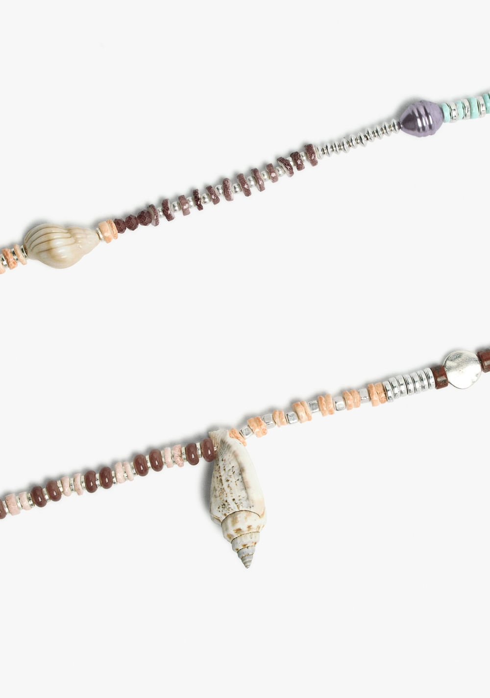 Collar Largo con Conchas y Piedras Parfois 2