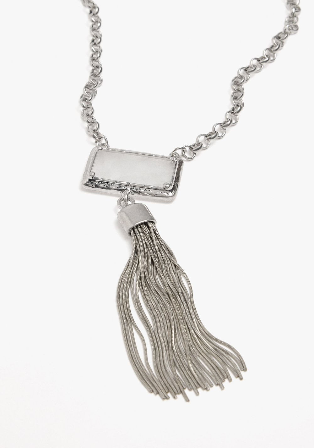 Collar Largo de Eslabones con Piedra y Borla Parfois 2