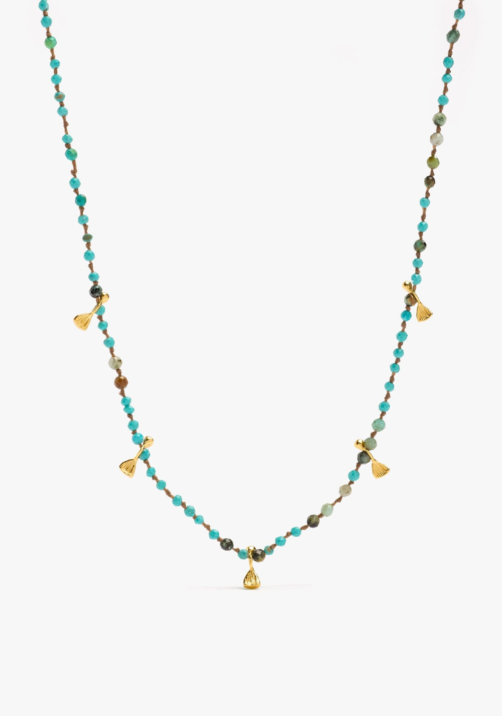 Collar con Piedras Baño de Oro 18k Parfois 3