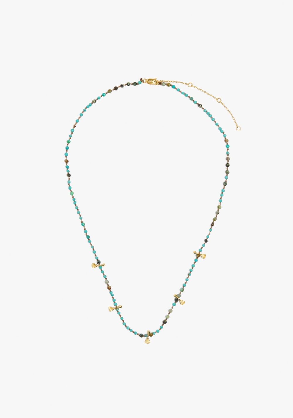 Collar con Piedras Baño de Oro 18k Parfois Imagen Principal