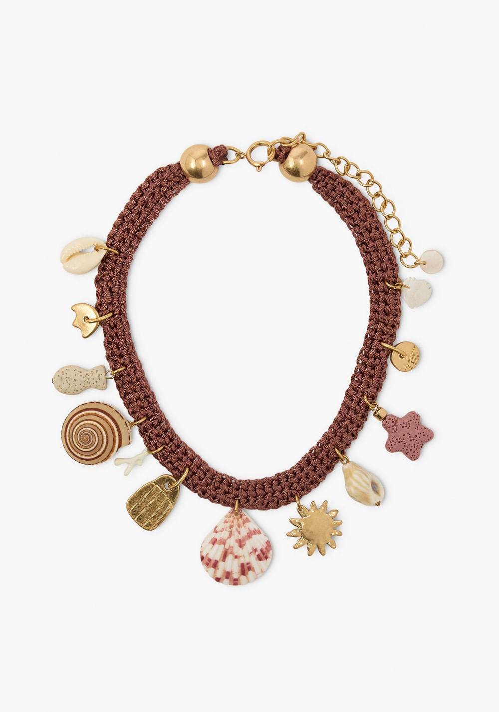 Collar Trenzado con Motivos Marinos Parfois
