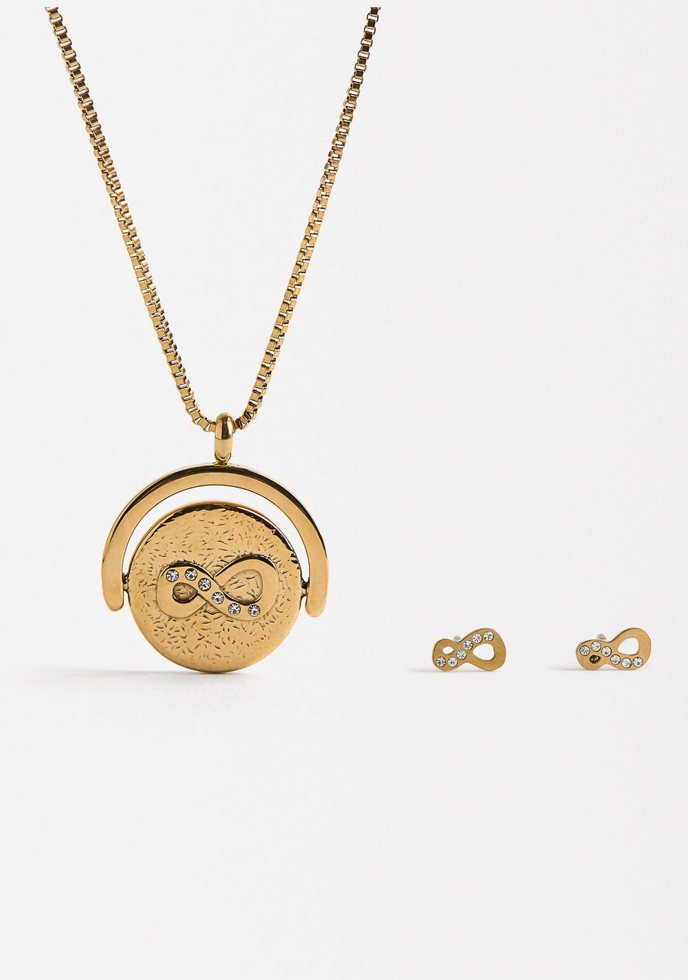 Conjunto de Collar Spinner y Zarcillos Infinito Parfois Imagen Principal