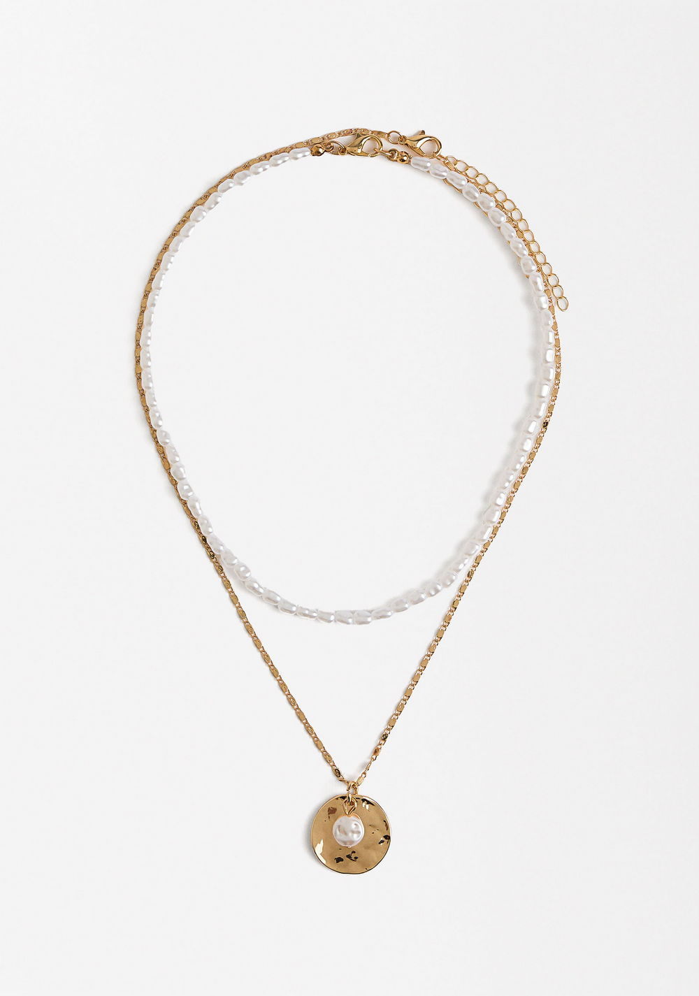 Conjunto de Collares con Medalla y Perlas Parfois