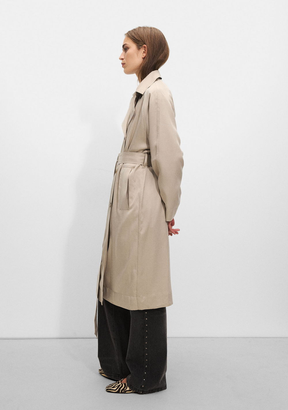Gabardina Larga con Bolsillos Parfois 4