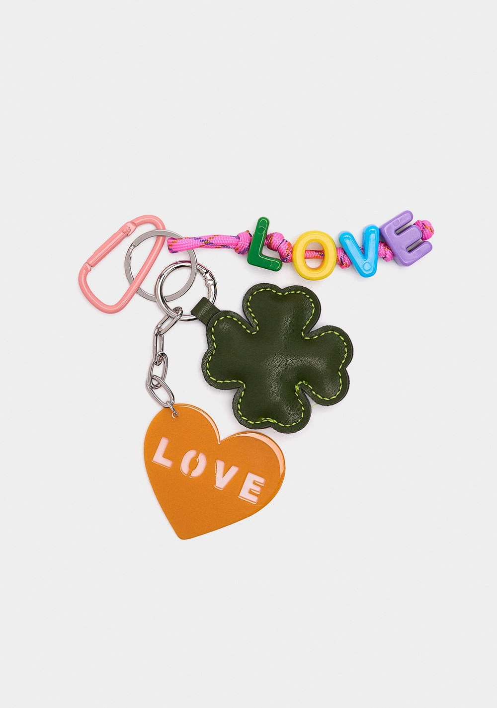 Llavero Charm Corazón y Trébol Parfois 2