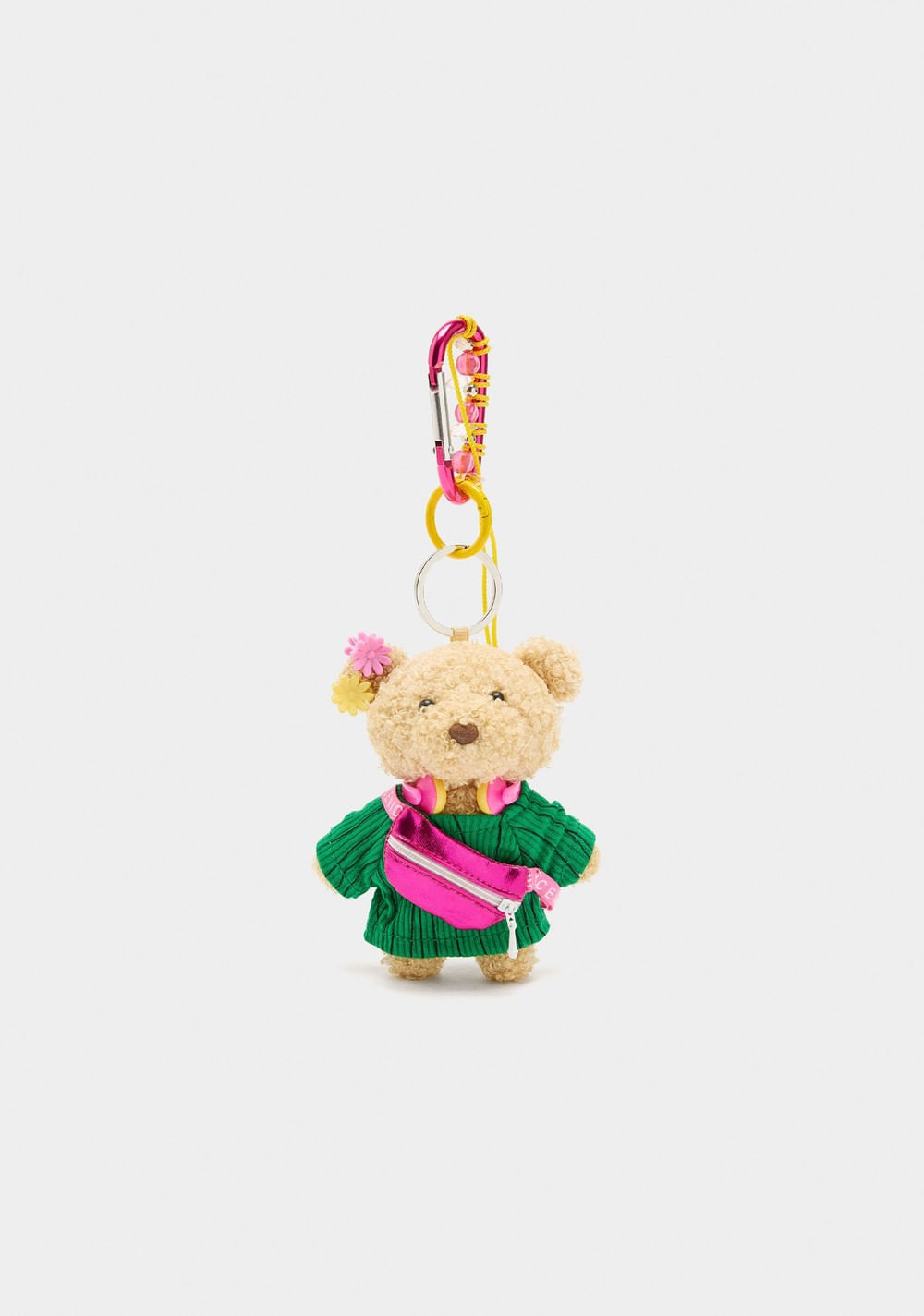 Llavero Charm Oso con Auriculares Parfois Imagen Principal