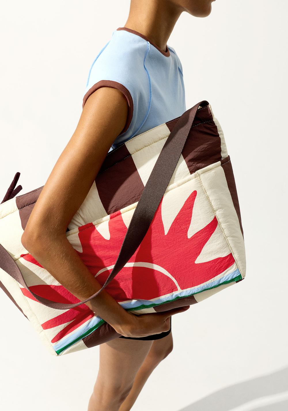 Lonchera a Rayas de Nylon con Bolso Interior Parfois 2