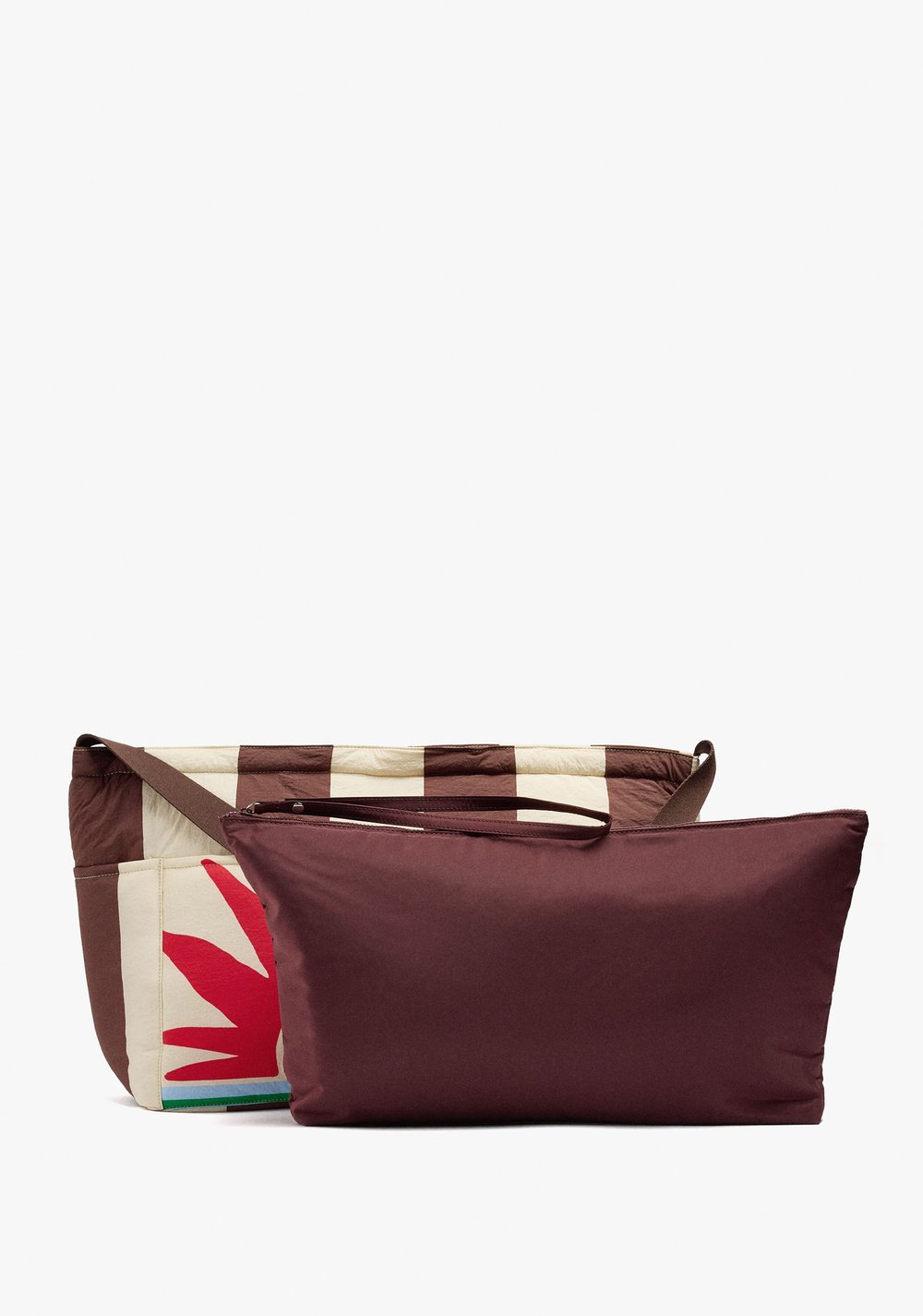 Lonchera a Rayas de Nylon con Bolso Interior Parfois 3