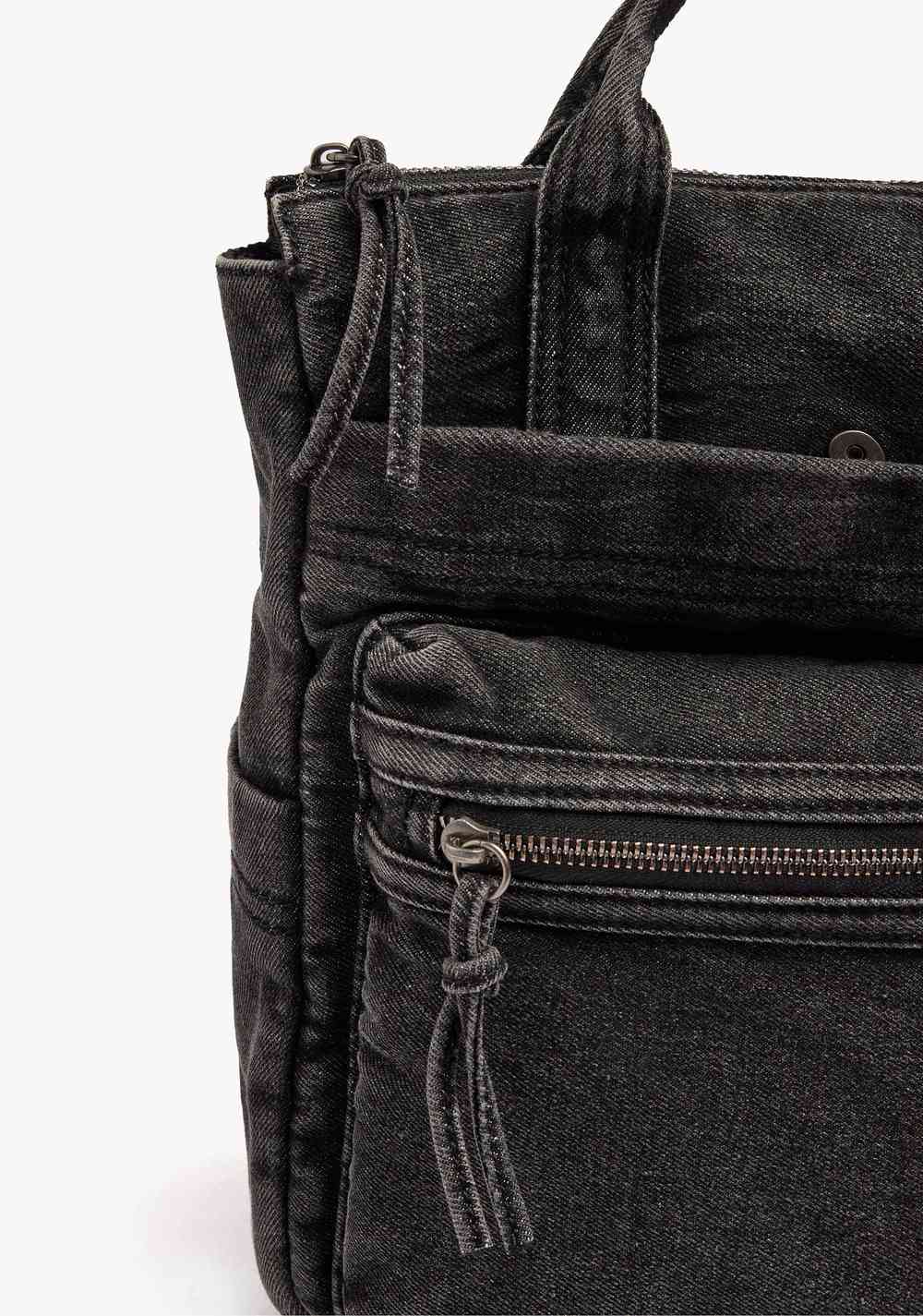 Morral Denim con Efecto Lavado Parfois 3