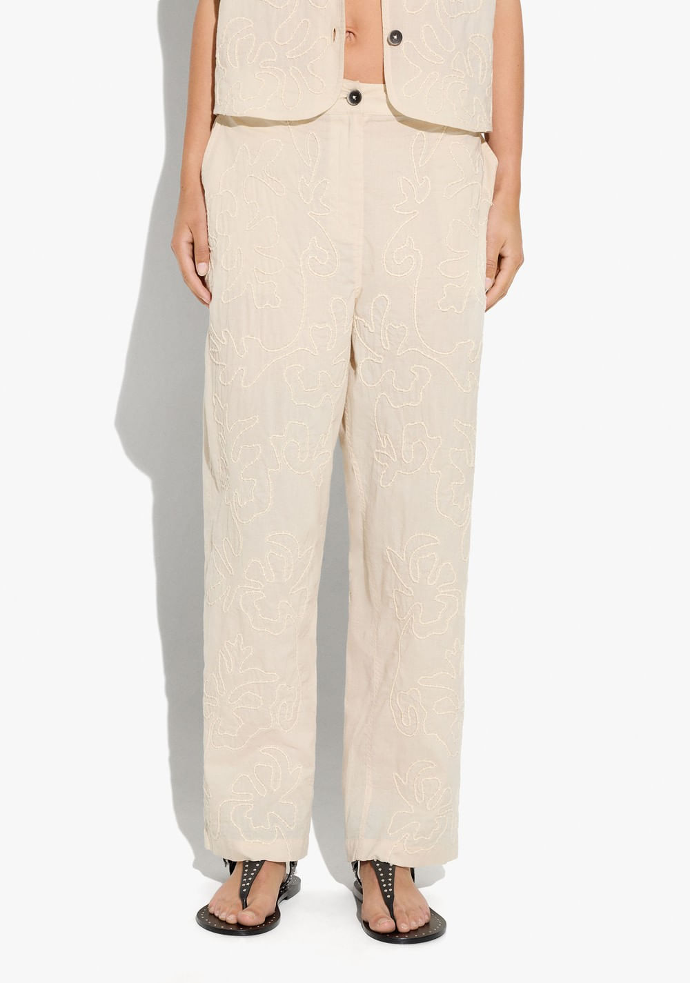 Pantalón con Bordado en Relieve Parfois Imagen Principal