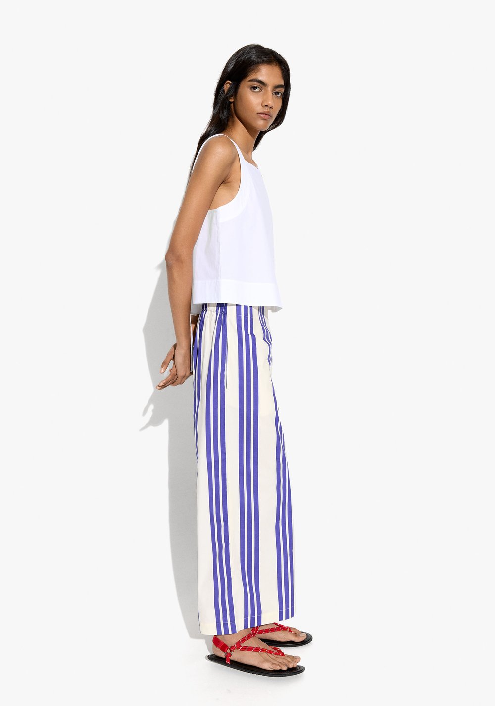 Pantalón con Cintura Elástica a Rayas Parfois 2