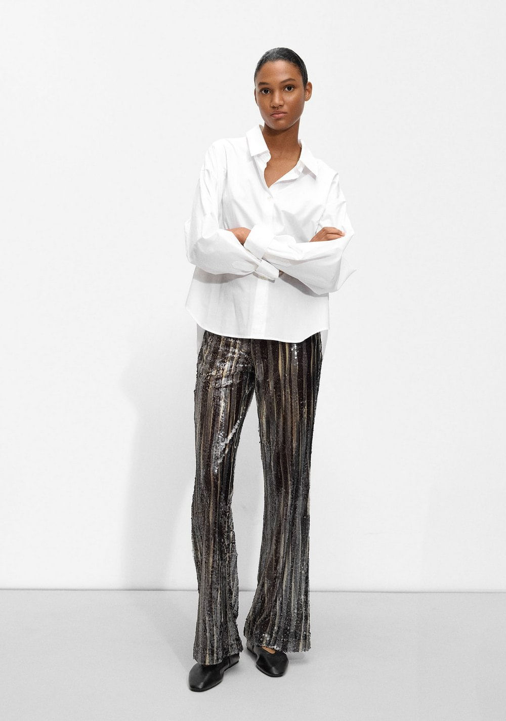 Pantalón Flare con Lentejuelas Parfois 2