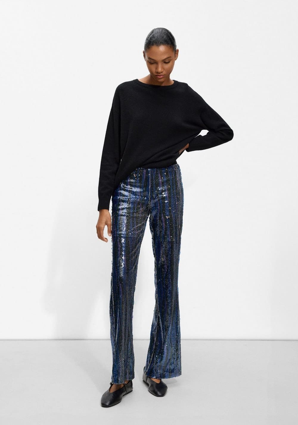 Pantalón Flare con Lentejuelas Parfois 5