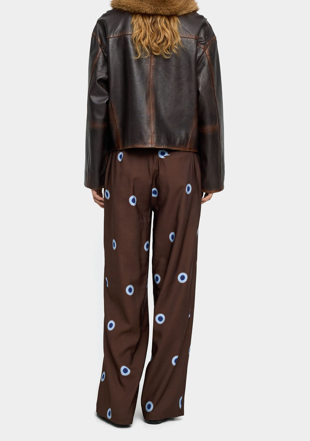 Pantalón Fluido Estampado de Círculos Parfois 2
