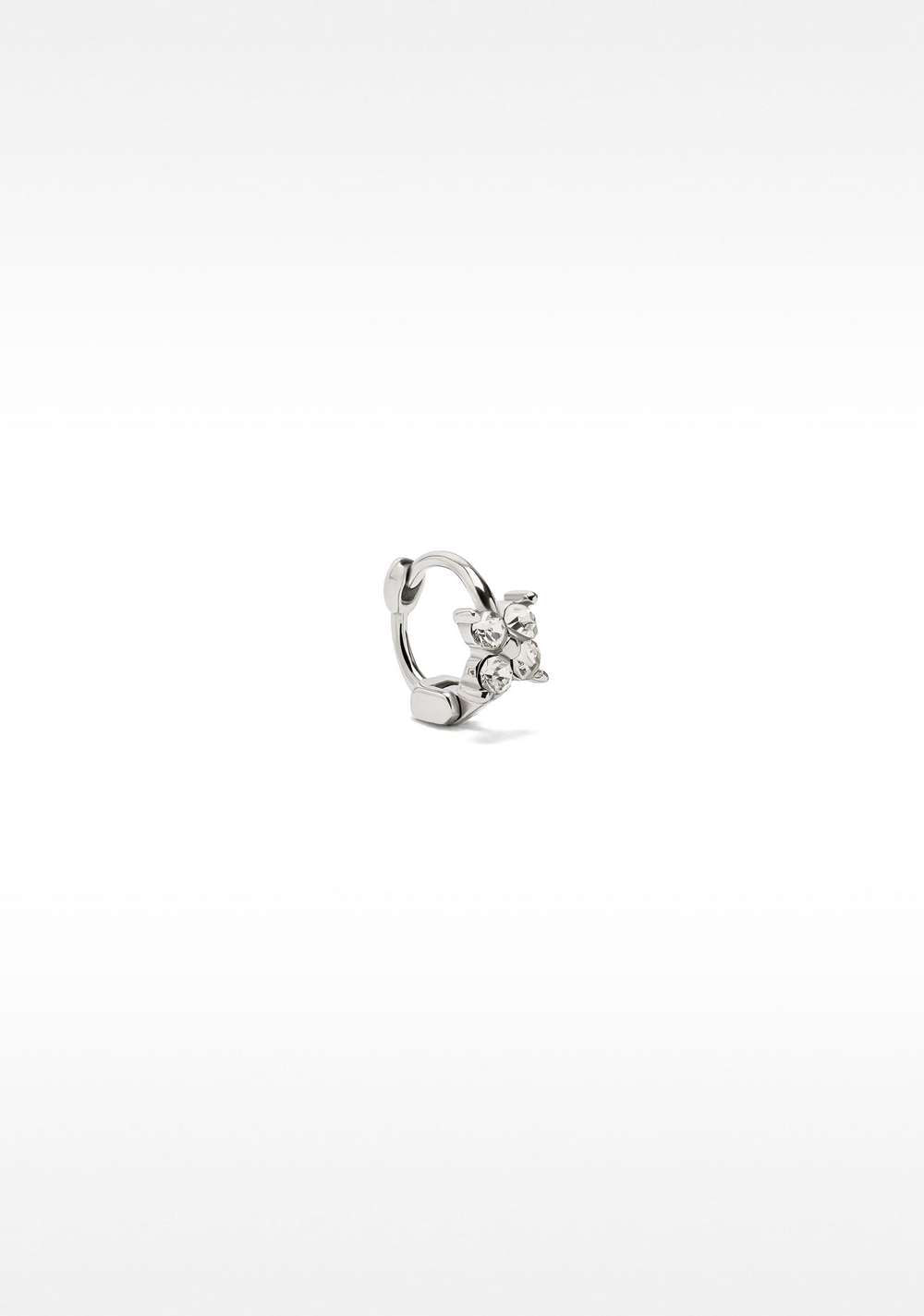 Piercing de Oreja con Flor y Cristales – Acero Inoxidable Parfois Imagen Principal