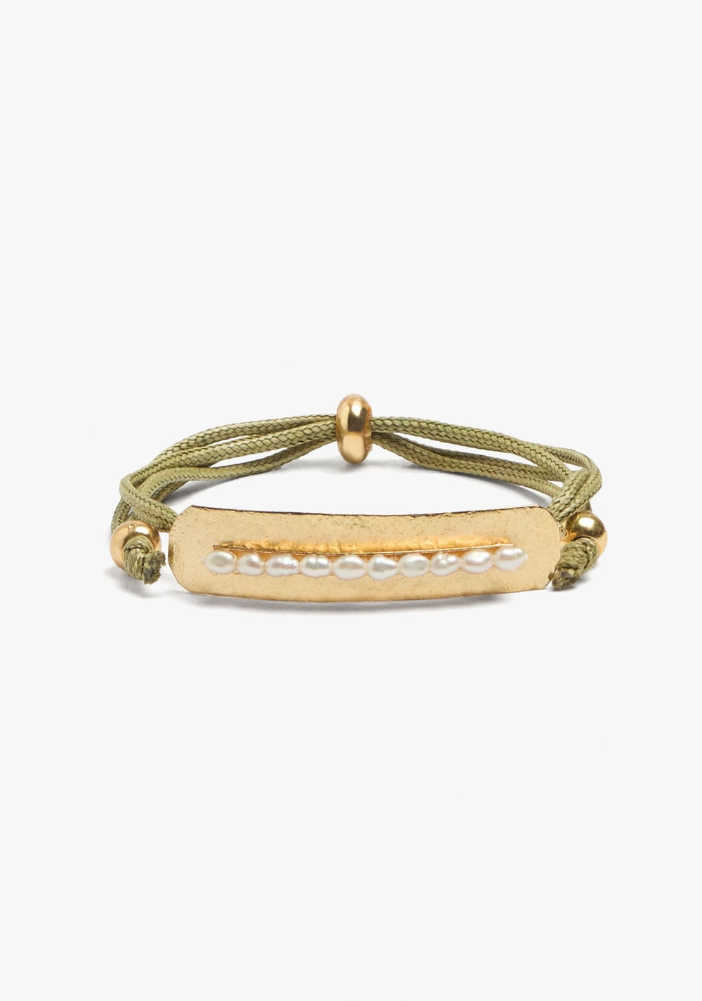 Pulsera Ajustable con Barra con Perlas de Agua Dulce Parfois Imagen Principal