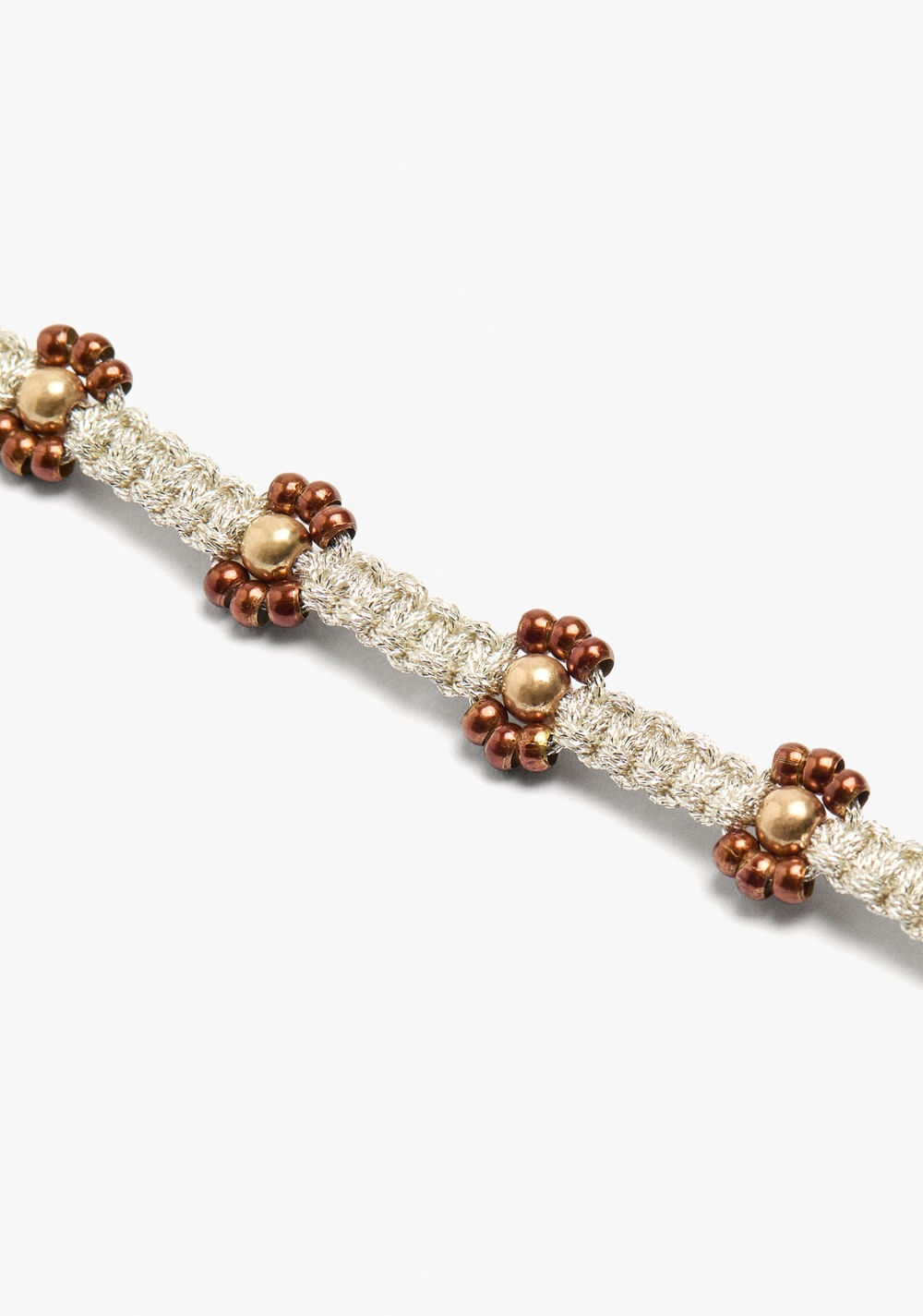 Pulsera Ajustable con Flores de Abalorios Parfois 2