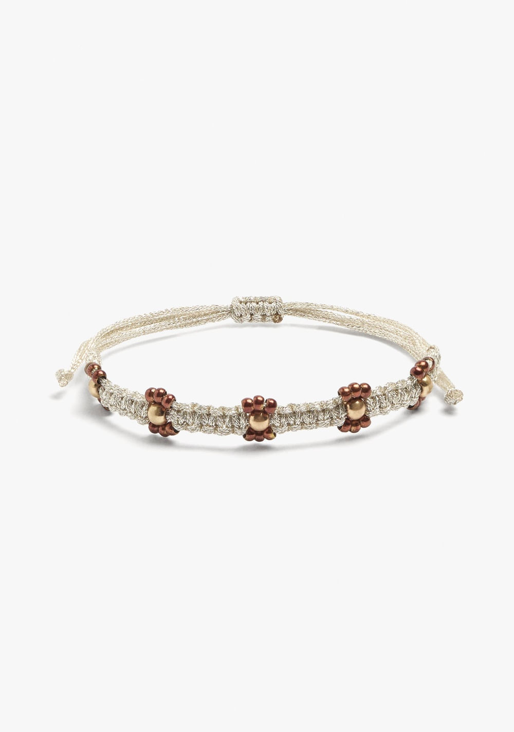 Pulsera Ajustable con Flores de Abalorios Parfois Imagen Principal