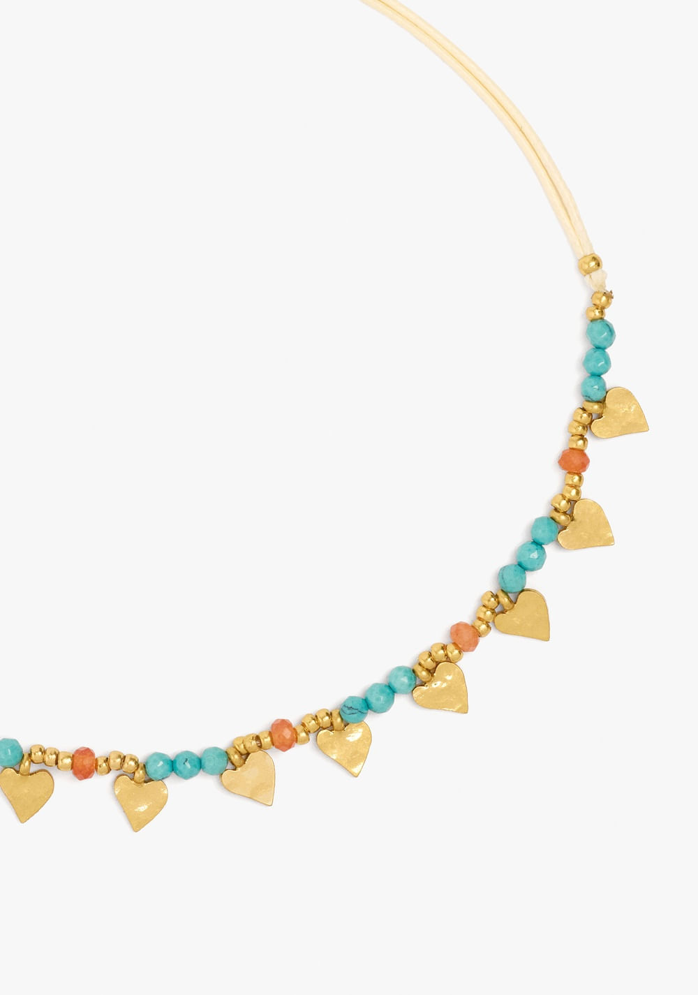 Pulsera Ajustable con Piedras y Corazones Parfois 2