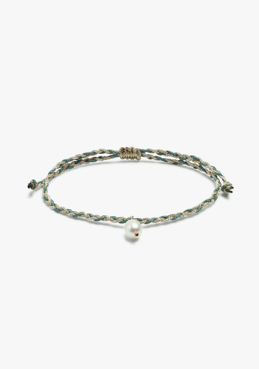 Pulsera Ajustable Trenzada con Perla Parfois Imagen Principal