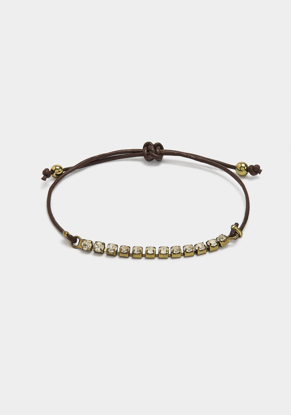 Pulsera Cordón de Piel con Cristales Parfois