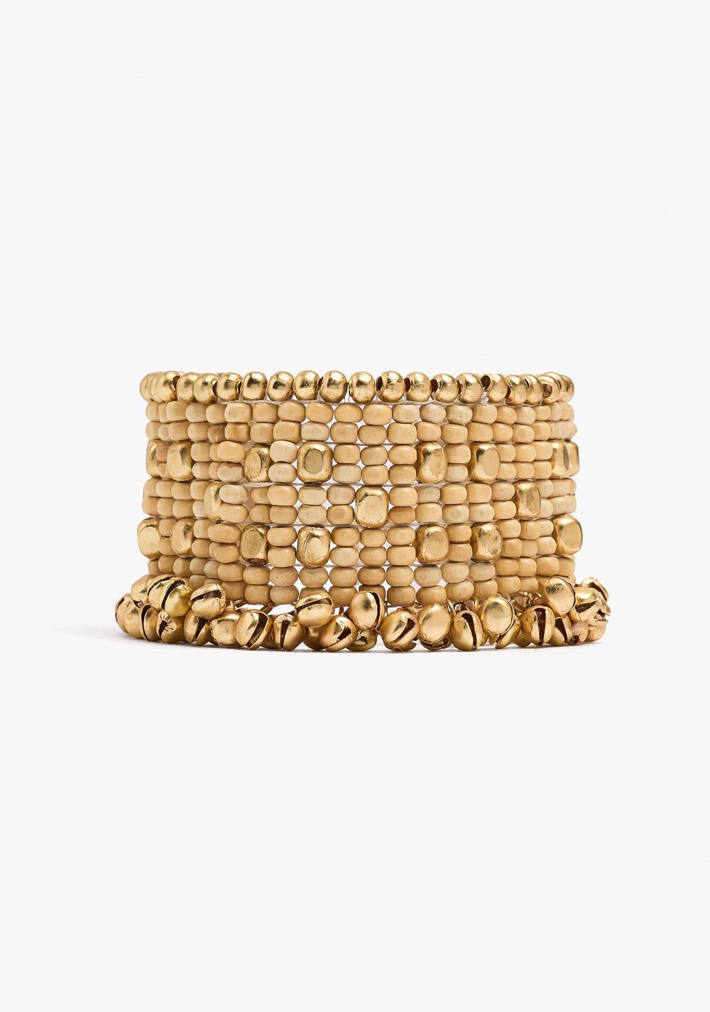 Pulsera con Cuentas de Madera y Guizos Parfois