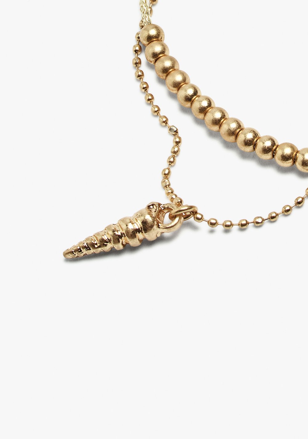 Pulsera Doble y Ajustable con Charm Caracol Espiral Parfois 2