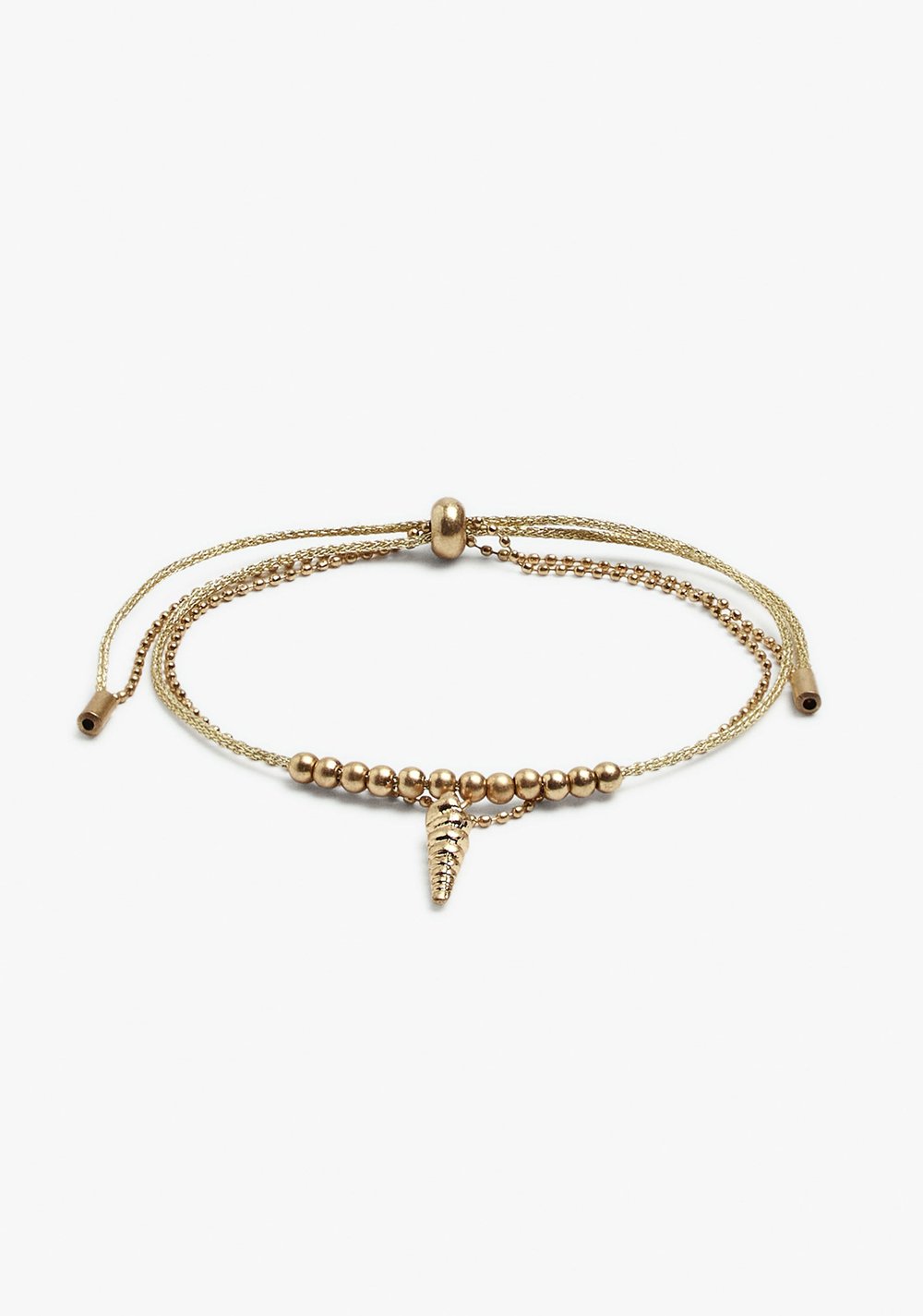 Pulsera Doble y Ajustable con Charm Caracol Espiral Parfois Imagen Principal