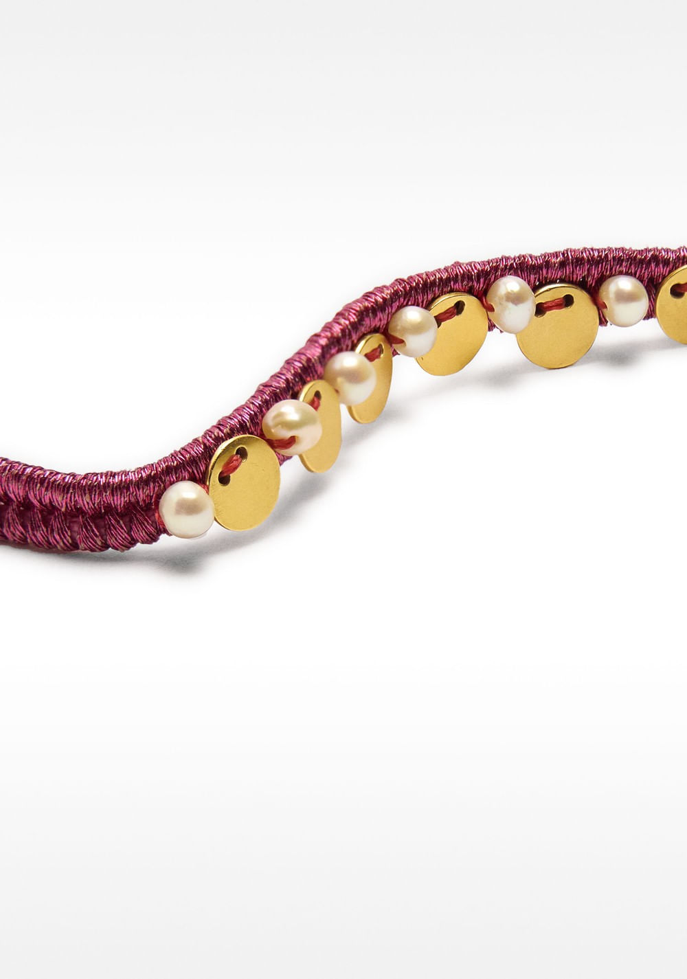 Pulsera con Medallas y Perlas de Agua Dulce Parfois 3