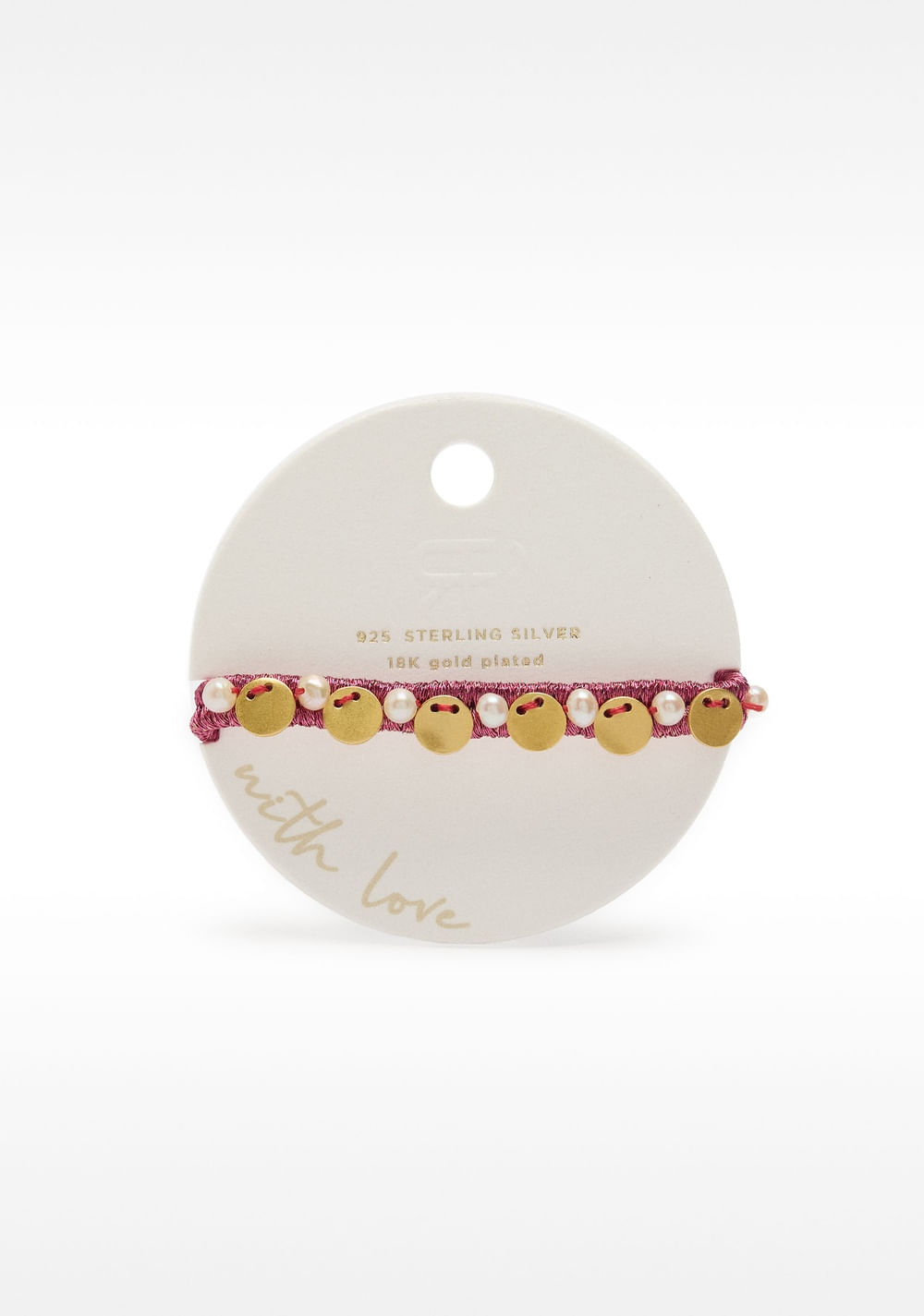 Pulsera con Medallas y Perlas de Agua Dulce Parfois 5