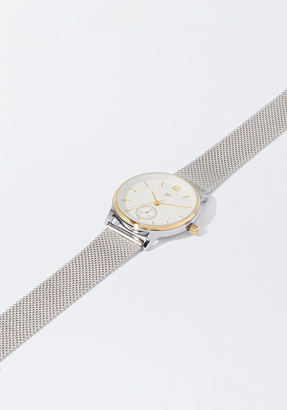 Reloj Acero Correa de Malla Metálica Parfois 3