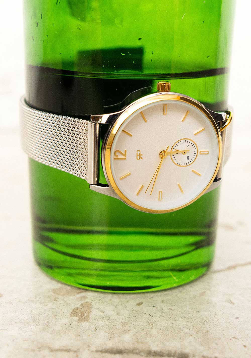 Reloj Acero Correa de Malla Metálica Parfois 5