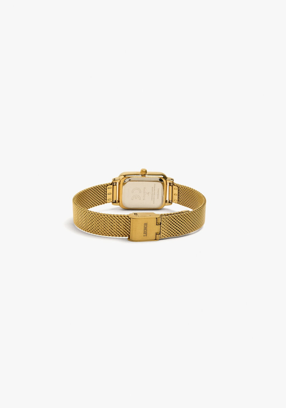 Reloj Rectangular Malla Metálica de Acero Inoxidable Parfois 2