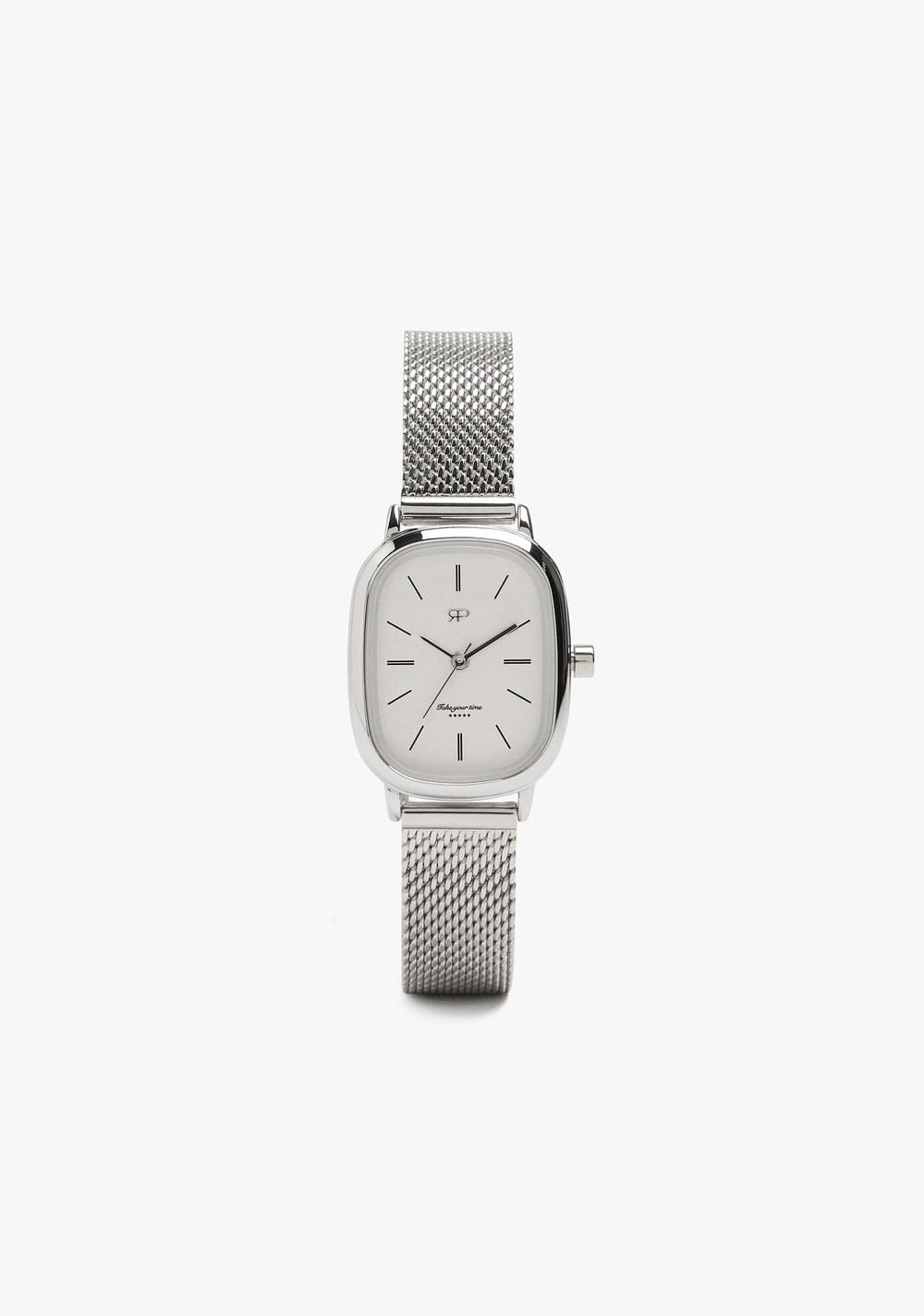 Reloj Rectangular con Malla Metálica Parfois Imagen Principal