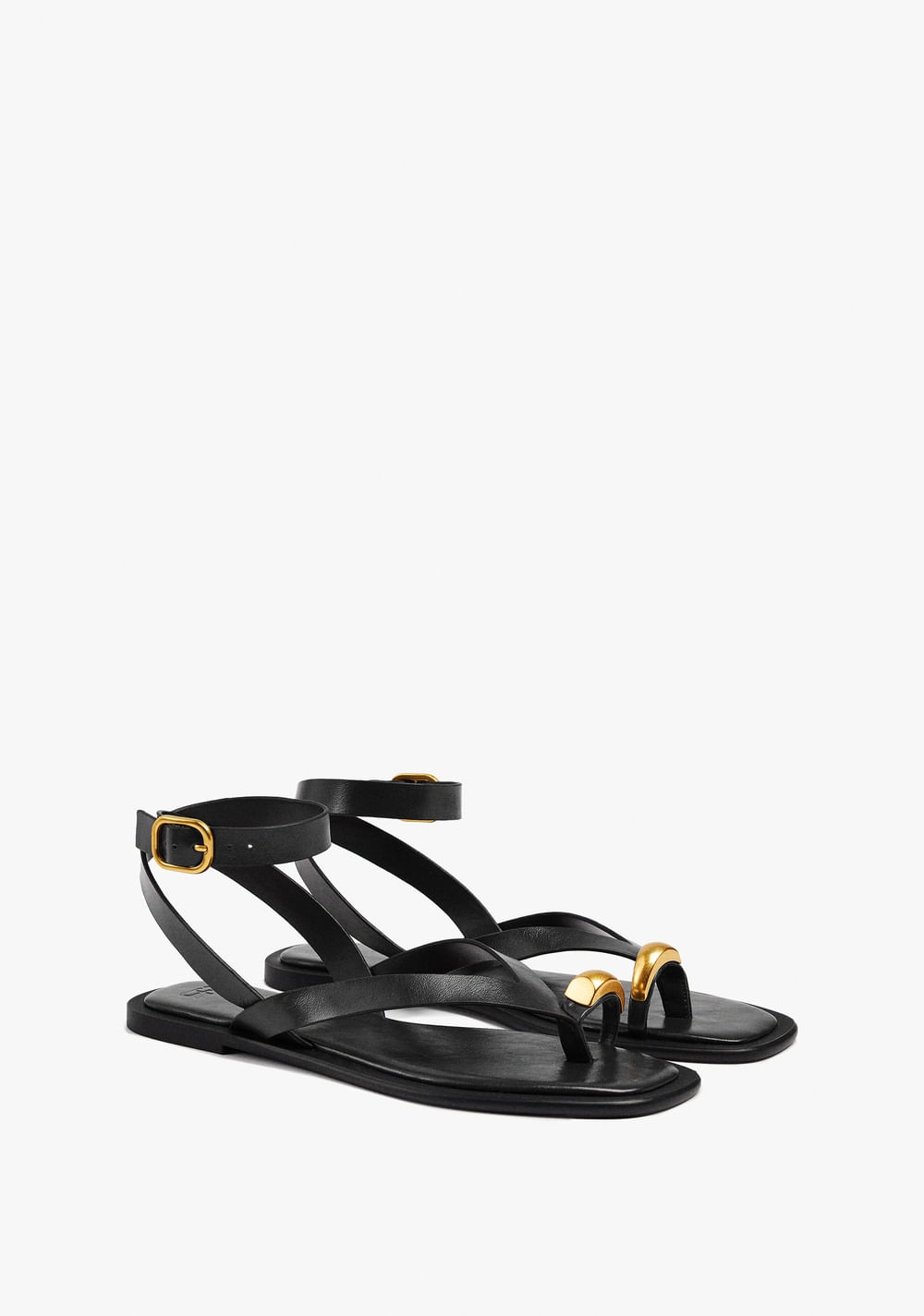Sandalias de Piel Thong Tira al Tobillo Parfois 2