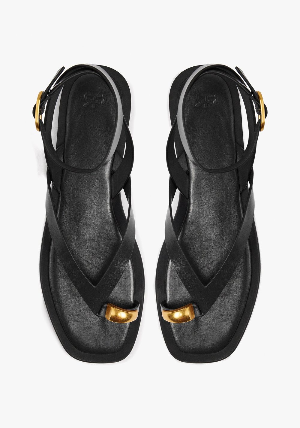 Sandalias de Piel Thong Tira al Tobillo Parfois 4